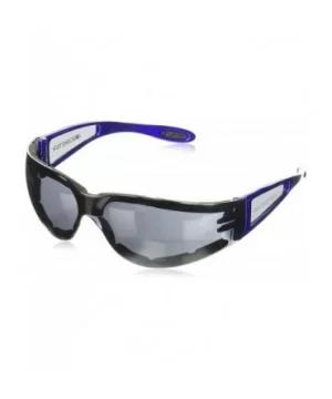 Shield Sunglasses - Blue Frame/Smoked Lens - CZ111R0GGX9 $9.79 Sport