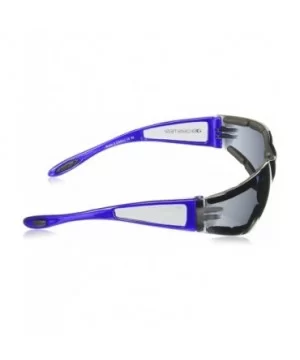 Shield Sunglasses - Blue Frame/Smoked Lens - CZ111R0GGX9 $9.79 Sport