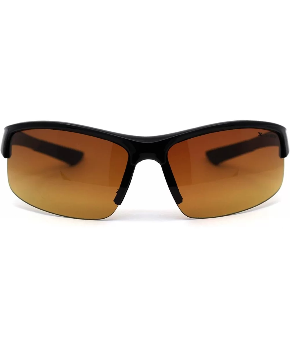 Mens Classic Half Rim Baseball HD Lens Sport Sunglasses - CO197UTXTAO $5.67 Sport