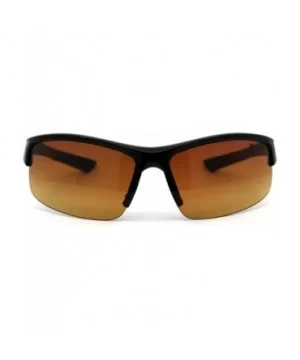 Mens Classic Half Rim Baseball HD Lens Sport Sunglasses - CO197UTXTAO $5.67 Sport