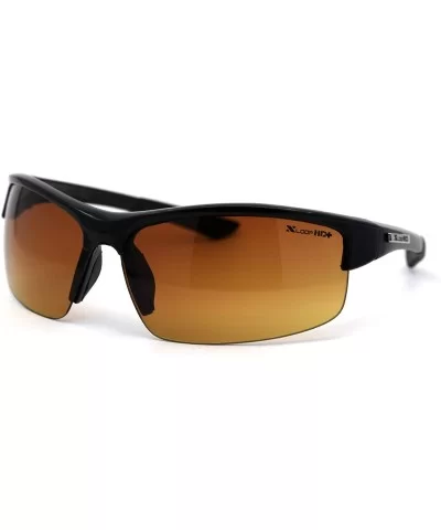 Mens Classic Half Rim Baseball HD Lens Sport Sunglasses - CO197UTXTAO $5.67 Sport