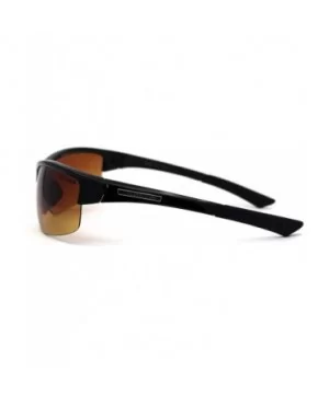 Mens Classic Half Rim Baseball HD Lens Sport Sunglasses - CO197UTXTAO $5.67 Sport