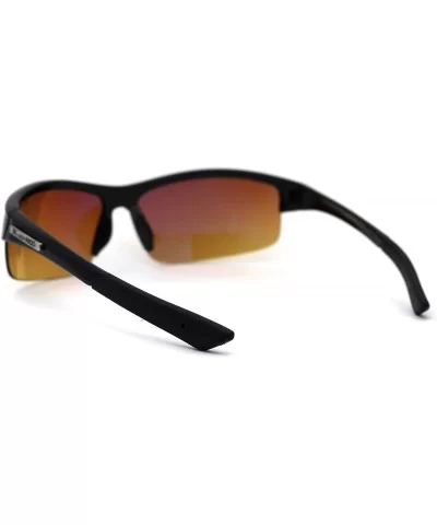 Mens Classic Half Rim Baseball HD Lens Sport Sunglasses - CO197UTXTAO $5.67 Sport