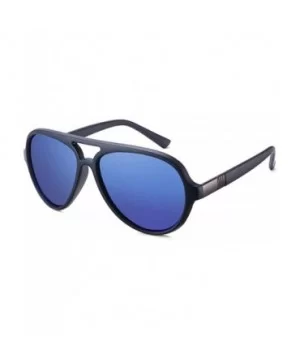 Aviator Twin-Beams Polarized Lightweight Sunglasses Plastic Oval Classic Double Bridge Frame For Men - CB193LG059G $9.12 Over...