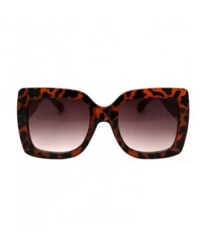 Womens Oversized Fashion Sunglasses Stylish Big Square Frame UV 400 - Tortoise (Brown) - CP18XG342Z6 $8.40 Oversized