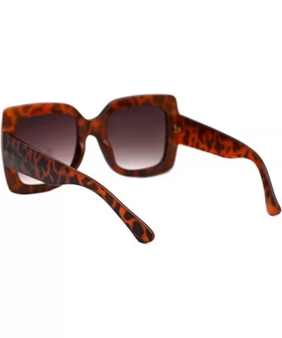 Womens Oversized Fashion Sunglasses Stylish Big Square Frame UV 400 - Tortoise (Brown) - CP18XG342Z6 $8.40 Oversized