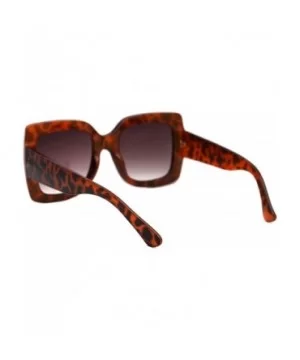 Womens Oversized Fashion Sunglasses Stylish Big Square Frame UV 400 - Tortoise (Brown) - CP18XG342Z6 $8.40 Oversized