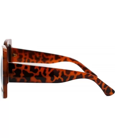 Womens Oversized Fashion Sunglasses Stylish Big Square Frame UV 400 - Tortoise (Brown) - CP18XG342Z6 $8.40 Oversized