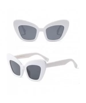 Retro Sunglasses Women Cat Eye Frame Design Eyewear Ladies Clarity UV400 - White - C518G7T36C7 $8.81 Wayfarer