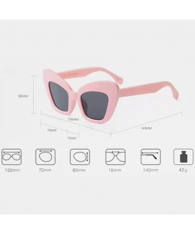 Retro Sunglasses Women Cat Eye Frame Design Eyewear Ladies Clarity UV400 - White - C518G7T36C7 $8.81 Wayfarer