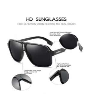 Mens Oversized Aviator Sunglasses Classic Large Polarized Lens Shades D103 - Black/Black - CD194OX98N7 $15.48 Oversized