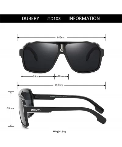 Mens Oversized Aviator Sunglasses Classic Large Polarized Lens Shades D103 - Black/Black - CD194OX98N7 $15.48 Oversized