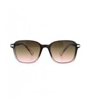 Womens Rectangle Thin Horned Plastic Boyfriend Designer Sunglasses - Slate Brown Pink - C318L3MLS7L $5.71 Rectangular