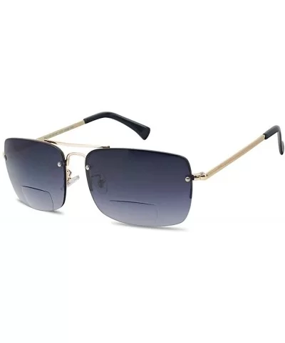 Classic Square Aviator Bifocal Sun Reading LIghtweight Sports Sunglasses for Men and Women - CF18TY6UN76 $10.55 Oval