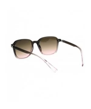 Womens Rectangle Thin Horned Plastic Boyfriend Designer Sunglasses - Slate Brown Pink - C318L3MLS7L $5.71 Rectangular