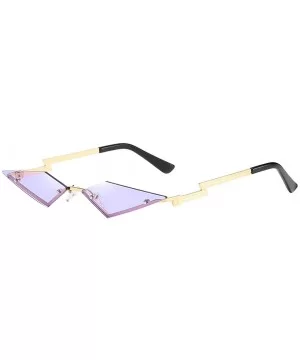 Sunglasses Polarized Protection Frameless Colorful - Purple a - CG1983QKU49 $6.62 Square