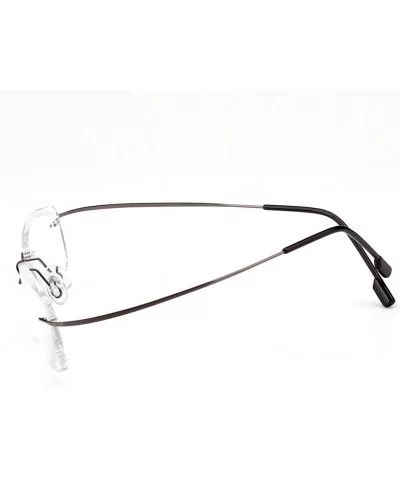 Memory Titanium Frameless Lightweight Reading Glasses Hingeless Flexibled Frames for Mens Womens - Grey - C318QSKT6Q0 $7.37 S...