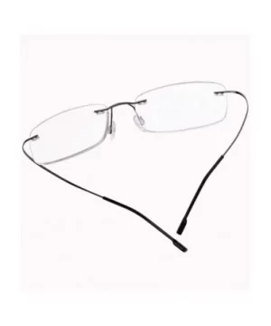 Memory Titanium Frameless Lightweight Reading Glasses Hingeless Flexibled Frames for Mens Womens - Grey - C318QSKT6Q0 $7.37 S...