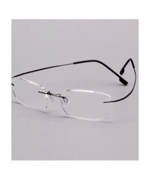 Memory Titanium Frameless Lightweight Reading Glasses Hingeless Flexibled Frames for Mens Womens - Grey - C318QSKT6Q0 $7.37 S...