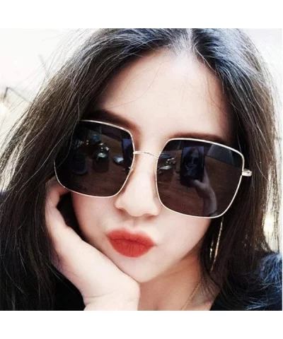 New Brand Designer Celebrity Metal Men Oversized Sunglasses Random Color - Blue - CP18XAIWL46 $6.13 Aviator