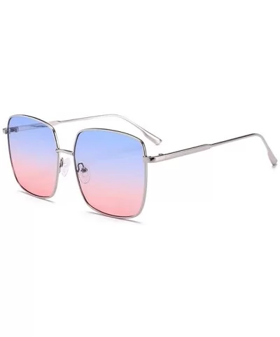 New Brand Designer Celebrity Metal Men Oversized Sunglasses Random Color - Blue - CP18XAIWL46 $6.13 Aviator