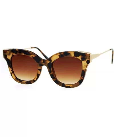 Womens Fashion Sunglasses Square Butterfly Designer Style Eyewear UV400 - Tortoise (Brown Gradient) - CP186KSZ6KK $10.57 Butt...