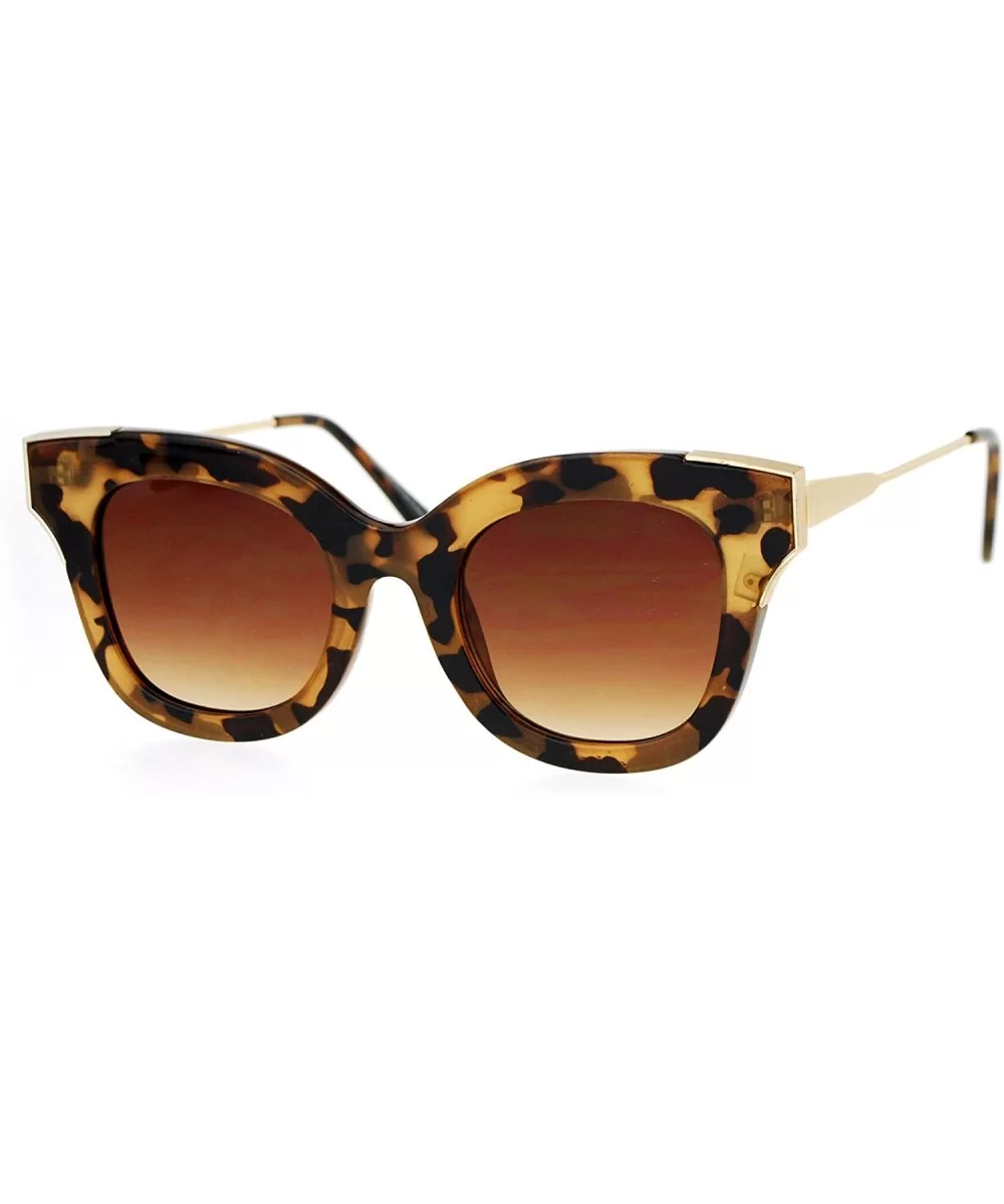 Womens Fashion Sunglasses Square Butterfly Designer Style Eyewear UV400 - Tortoise (Brown Gradient) - CP186KSZ6KK $10.57 Butt...