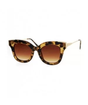 Womens Fashion Sunglasses Square Butterfly Designer Style Eyewear UV400 - Tortoise (Brown Gradient) - CP186KSZ6KK $10.57 Butt...