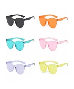 Fashion Jelly Design Style Sunglasses Sexy Retro Sunglasses Resin Lens Sunglasses - Unisex - Yellow - C1199Y4WOAK $10.34 Rimless