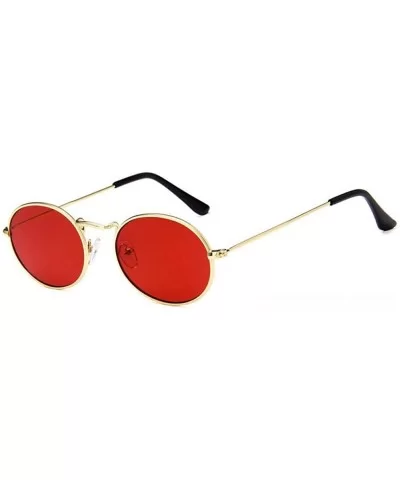 Oval Sunglasses Women Men Retro Aolly Women Sun Glasses Men Ladies Eyewear 4 - 4 - CN18XDWLGXL $5.03 Oval