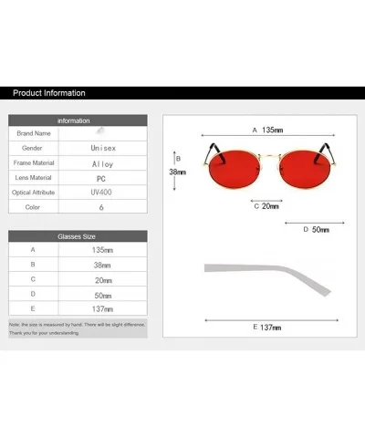 Oval Sunglasses Women Men Retro Aolly Women Sun Glasses Men Ladies Eyewear 4 - 4 - CN18XDWLGXL $5.03 Oval