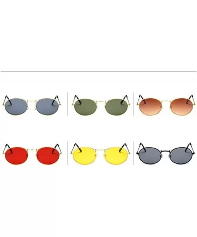 Oval Sunglasses Women Men Retro Aolly Women Sun Glasses Men Ladies Eyewear 4 - 4 - CN18XDWLGXL $5.03 Oval