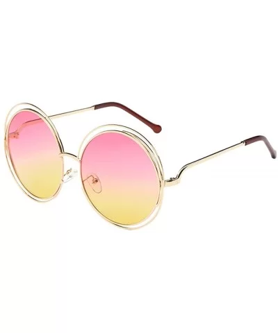 2020 Fashion Sunglasses Men Womens Retro Vintage Round Frame UV Glasses Sunglasses - E - C7194K2K70R $7.10 Round