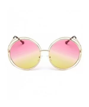 2020 Fashion Sunglasses Men Womens Retro Vintage Round Frame UV Glasses Sunglasses - E - C7194K2K70R $7.10 Round