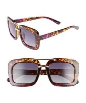 ICON Collection "The Karl" Designer Polarized Geometric Sunglasses - Majestic Purple Tort/Grey - CV18687RXHA $23.03 Square