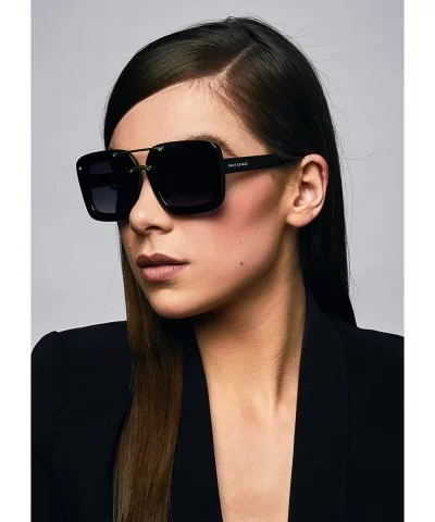 ICON Collection "The Karl" Designer Polarized Geometric Sunglasses - Majestic Purple Tort/Grey - CV18687RXHA $23.03 Square