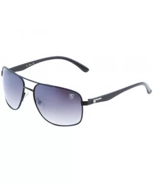 Thin Metal Frame Classic Square Frame Aviator Sunglasses - Smoke Black - CO199GASY7M $16.55 Aviator