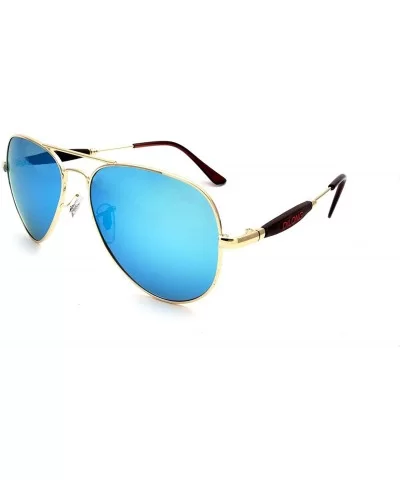 Polarized Classic Sunglasses for men women Metal Frame - Iceblue - C818EZUR6Y7 $8.55 Square