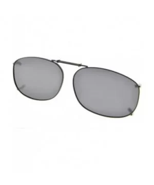 Metal Frame Rim Polarized Lens Clip On Sunglasses 2 1/16"x1 3/8" - C89-grey - C3184OZ4OO3 $7.54 Rectangular