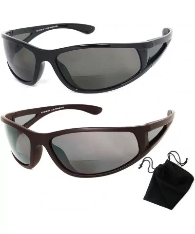 Polarized Bifocal Sunglasses Mens Womens UV Fishing Reading Black Brown +2.50 - CL18D74CU80 $9.46 Sport