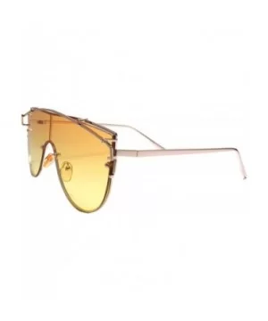 Designer Sophisticated Fancy Fashionable Womens Sunglasses - Brown / Yellow - C418Z0KI9WM $8.98 Aviator