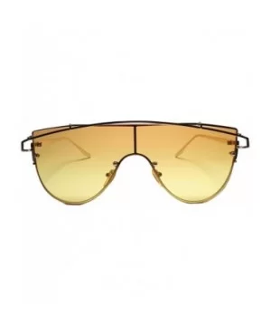 Designer Sophisticated Fancy Fashionable Womens Sunglasses - Brown / Yellow - C418Z0KI9WM $8.98 Aviator