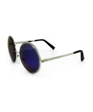 6013 Premium Oversize Vintage Hippie Retro Round Circle Mirror Sunglasses - Premium Round - CT183L7OKTW $14.56 Sport