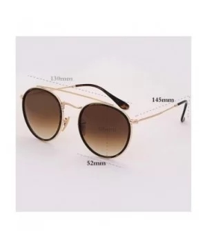 sunglasses polarized men women 51mm glass lens mirror round double - G15-gold-glass - CK18WAZ0GXW $34.80 Round