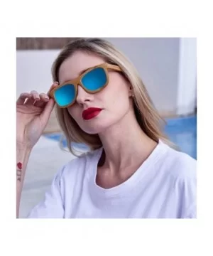 Ladies Sunglasses Women Polarized Retro Vintage Sun Glasses Men Wood Bamboo Sunglasses Designer Square Glasses - CC18XA7TWO2 ...