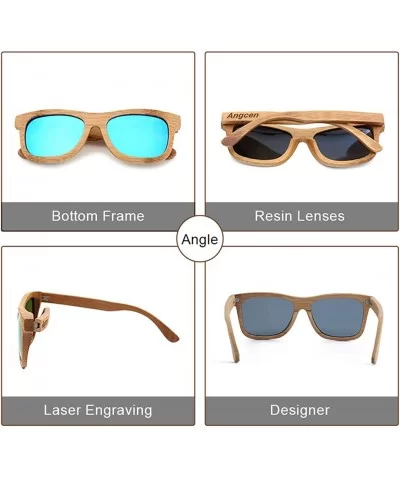 Ladies Sunglasses Women Polarized Retro Vintage Sun Glasses Men Wood Bamboo Sunglasses Designer Square Glasses - CC18XA7TWO2 ...