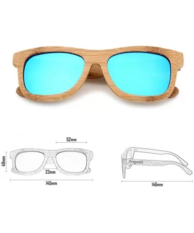 Ladies Sunglasses Women Polarized Retro Vintage Sun Glasses Men Wood Bamboo Sunglasses Designer Square Glasses - CC18XA7TWO2 ...