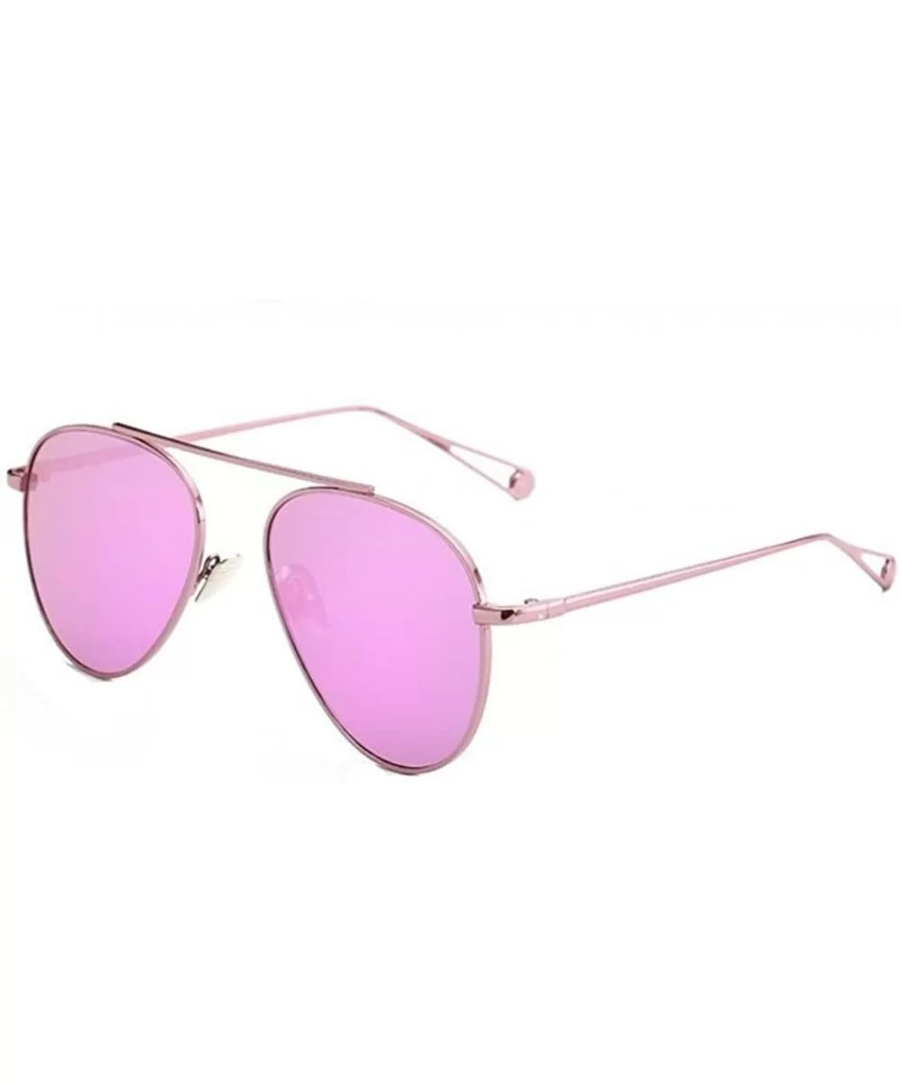 Men Pilot UV400 Sunglasses Women Vintage Sun Glasses Eyewear - Purple - CK182Z5KKZN $8.46 Aviator