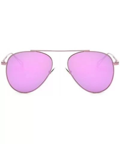 Men Pilot UV400 Sunglasses Women Vintage Sun Glasses Eyewear - Purple - CK182Z5KKZN $8.46 Aviator