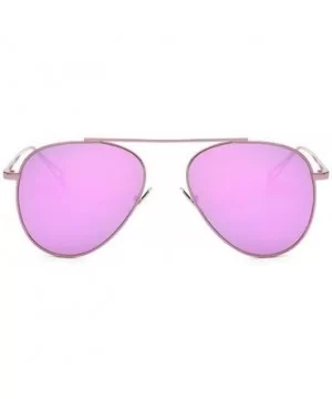 Men Pilot UV400 Sunglasses Women Vintage Sun Glasses Eyewear - Purple - CK182Z5KKZN $8.46 Aviator